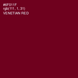 #6F011F - Venetian Red Color Image