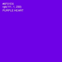 #6F01E6 - Purple Heart Color Image