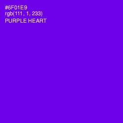 #6F01E9 - Purple Heart Color Image