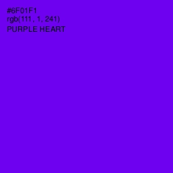 #6F01F1 - Purple Heart Color Image