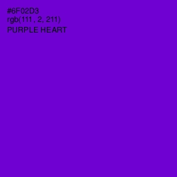 #6F02D3 - Purple Heart Color Image