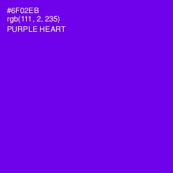 #6F02EB - Purple Heart Color Image