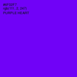 #6F02F7 - Purple Heart Color Image