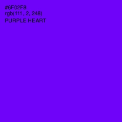 #6F02F8 - Purple Heart Color Image