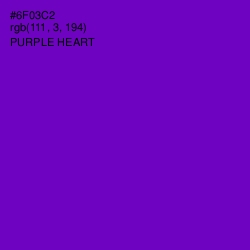 #6F03C2 - Purple Heart Color Image