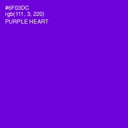 #6F03DC - Purple Heart Color Image