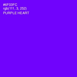 #6F03FC - Purple Heart Color Image