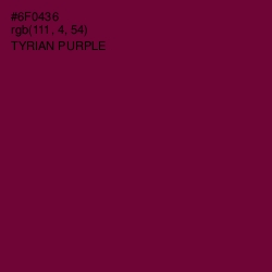 #6F0436 - Tyrian Purple Color Image