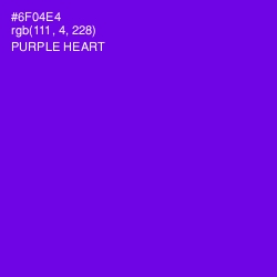 #6F04E4 - Purple Heart Color Image