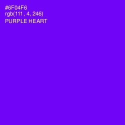 #6F04F6 - Purple Heart Color Image
