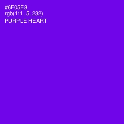 #6F05E8 - Purple Heart Color Image