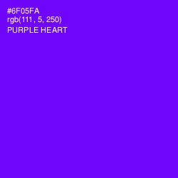 #6F05FA - Purple Heart Color Image