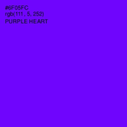 #6F05FC - Purple Heart Color Image