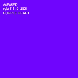 #6F05FD - Purple Heart Color Image