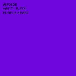 #6F06DE - Purple Heart Color Image