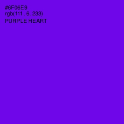 #6F06E9 - Purple Heart Color Image