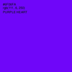 #6F06FA - Purple Heart Color Image