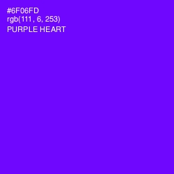 #6F06FD - Purple Heart Color Image