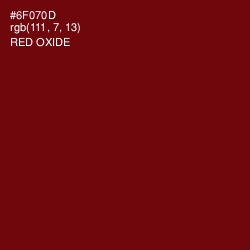 #6F070D - Red Oxide Color Image