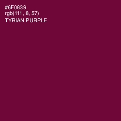 #6F0839 - Tyrian Purple Color Image