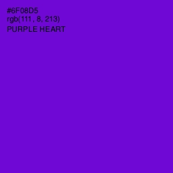 #6F08D5 - Purple Heart Color Image