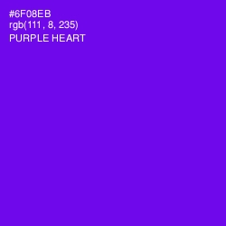 #6F08EB - Purple Heart Color Image