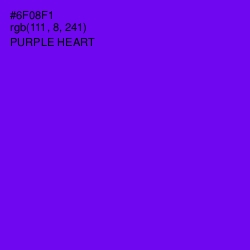 #6F08F1 - Purple Heart Color Image