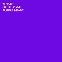 #6F09E4 - Purple Heart Color Image