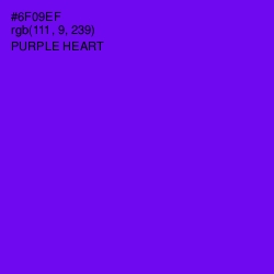 #6F09EF - Purple Heart Color Image