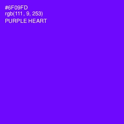 #6F09FD - Purple Heart Color Image