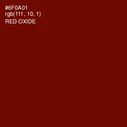 #6F0A01 - Red Oxide Color Image