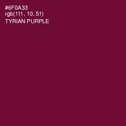 #6F0A33 - Tyrian Purple Color Image