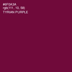 #6F0A3A - Tyrian Purple Color Image