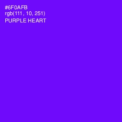 #6F0AFB - Purple Heart Color Image