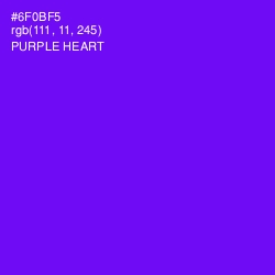 #6F0BF5 - Purple Heart Color Image