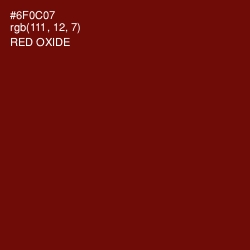 #6F0C07 - Red Oxide Color Image