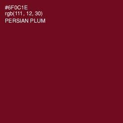 #6F0C1E - Persian Plum Color Image