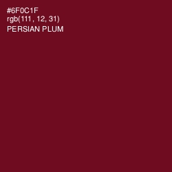 #6F0C1F - Persian Plum Color Image