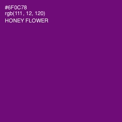 #6F0C78 - Honey Flower Color Image