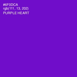 #6F0DCA - Purple Heart Color Image