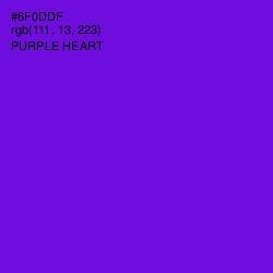 #6F0DDF - Purple Heart Color Image