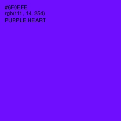 #6F0EFE - Purple Heart Color Image