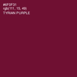 #6F0F31 - Tyrian Purple Color Image