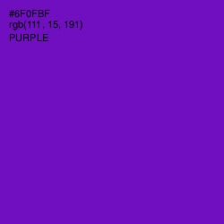 #6F0FBF - Purple Color Image