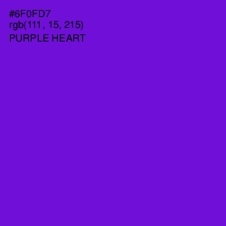 #6F0FD7 - Purple Heart Color Image