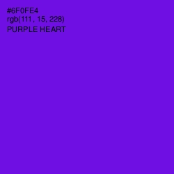 #6F0FE4 - Purple Heart Color Image