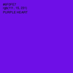 #6F0FE7 - Purple Heart Color Image