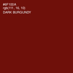 #6F100A - Dark Burgundy Color Image