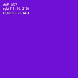 #6F10D7 - Purple Heart Color Image