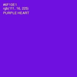 #6F10E1 - Purple Heart Color Image